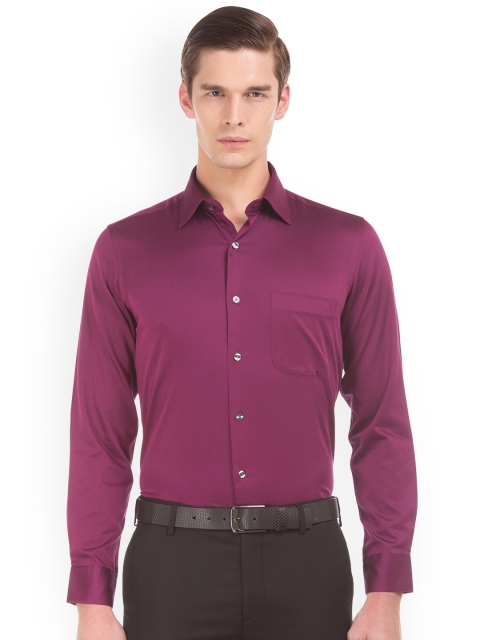 

Arrow Men Purple Slim Fit Solid Formal Shirt