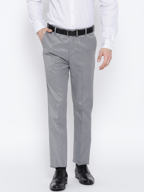 

Arrow Men Grey Tapered Fit Solid Formal Trousers