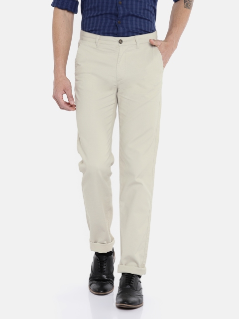 

Arrow Sport Men Beige Slim Fit Solid Regular Trousers