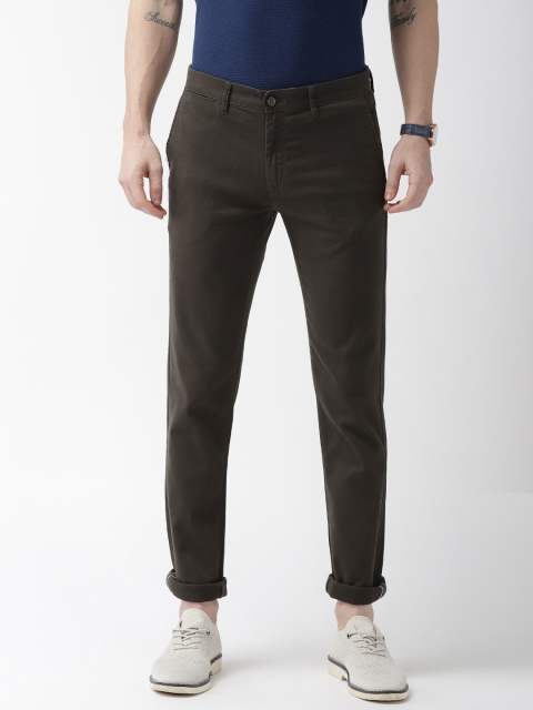 

Arrow Sport Men Olive Green Chrysler Slim Fit Solid Chinos
