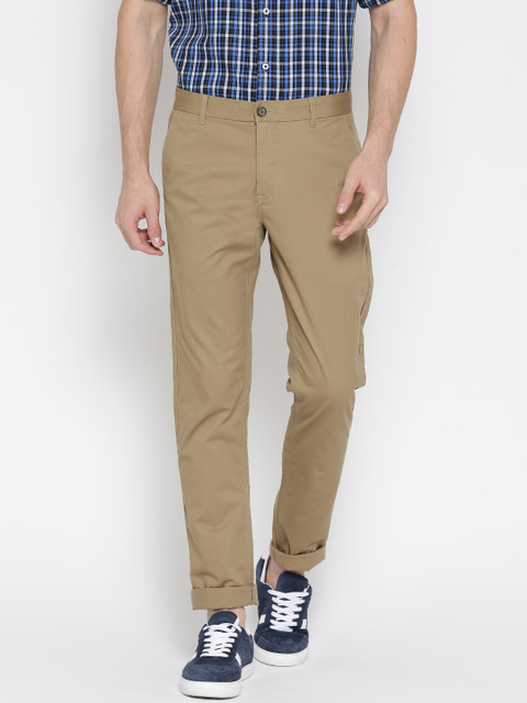 

Arrow Sport Men Khaki Chrysler Tapered Fit Solid Trousers