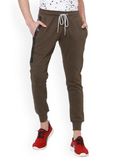 

People Men Olive Green Slim Fit Solid Joggers