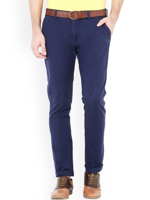 

Van Heusen Sport Men Blue Slim Fit Solid Casual Trousers