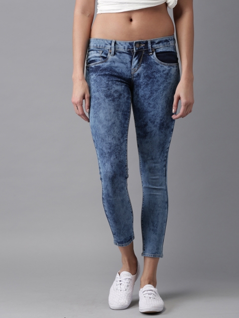

Moda Rapido Women Blue Skinny Fit Mid-Rise Ankle Length Clean Look Stretchable Jeans