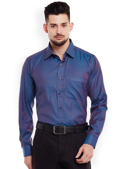 

DENNISON Men Blue Comfort Regular Fit Solid Formal Shirt