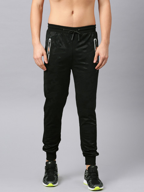 

HRX by Hrithik Roshan Black Camouflage Printed Joggers