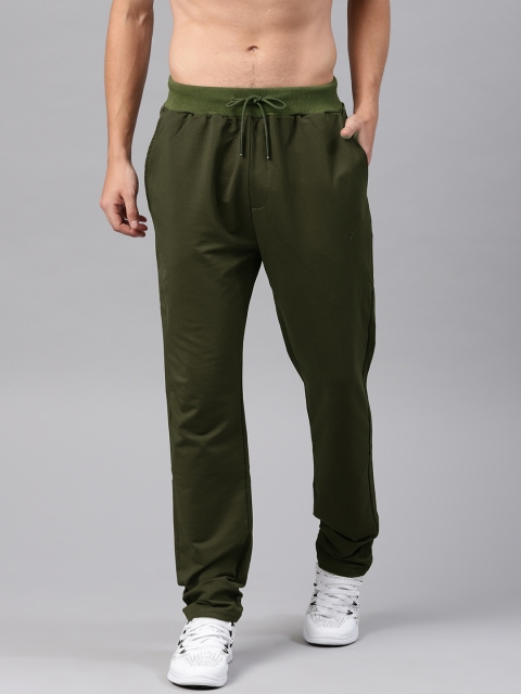 

HRX by Hrithik Roshan Olive Green Solid Track Pants