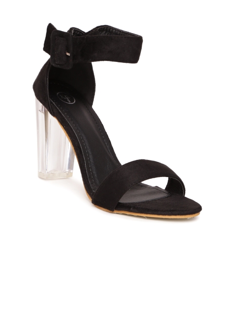 

red pout Women Black Solid Sandals