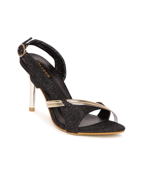 

red pout Women Black Solid Sandals