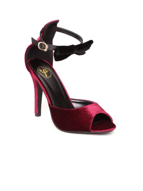 

red pout Women Burgundy Heels