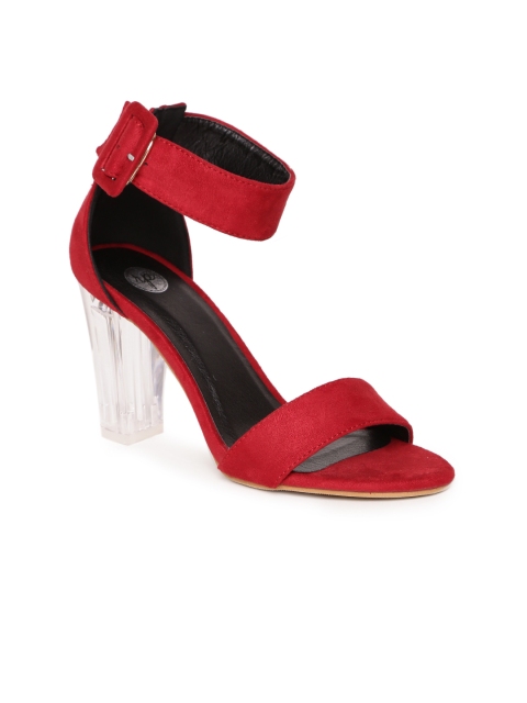

red pout Women Red Solid Block Heels