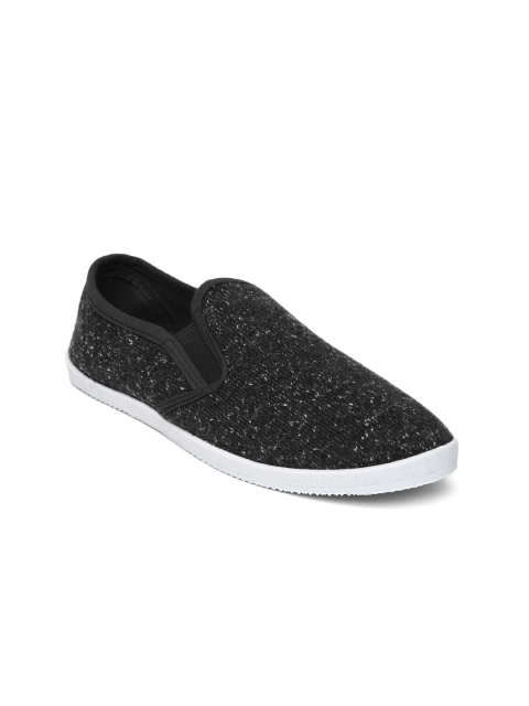 

People Women Black Slip-On Sneakers