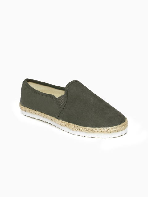 

People Women Olive Green Espadrilles