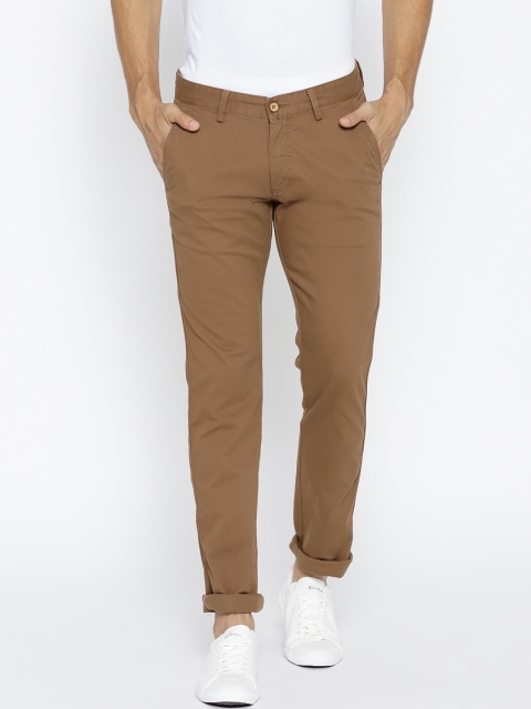 

Allen Solly Men Brown Smart Slim Fit Solid Chinos
