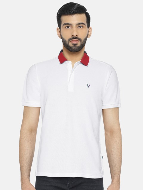 

Solly Sport Men White Self Design Polo Collar T-shirt