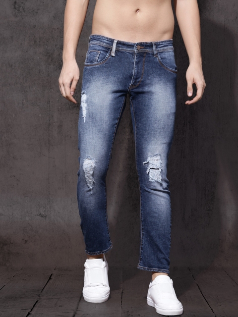 

Roadster Men Blue Regular Fit Mid-Rise Mildly Distressed Stretchable Jeans