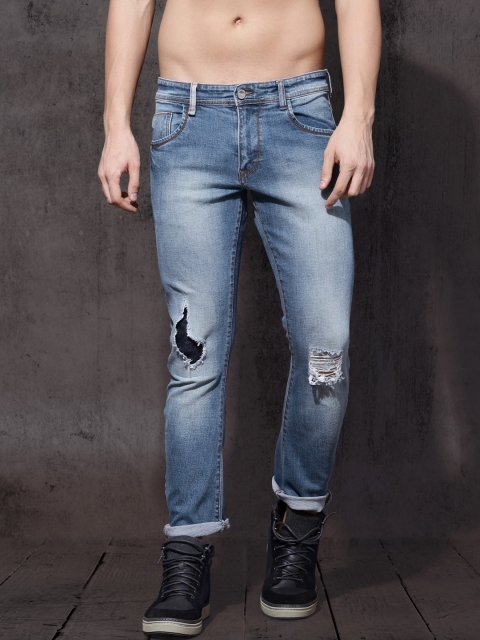 

Roadster Men Blue Regular Fit Mid-Rise Mildly Distressed Stretchable Jeans