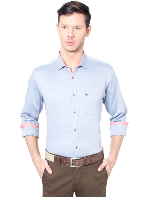 

Allen Solly Men Blue Slim Fit Self Design Casual Shirt