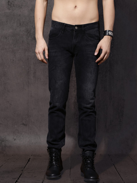 

Roadster Men Black Slim Fit Mid-Rise Clean Look Jeans