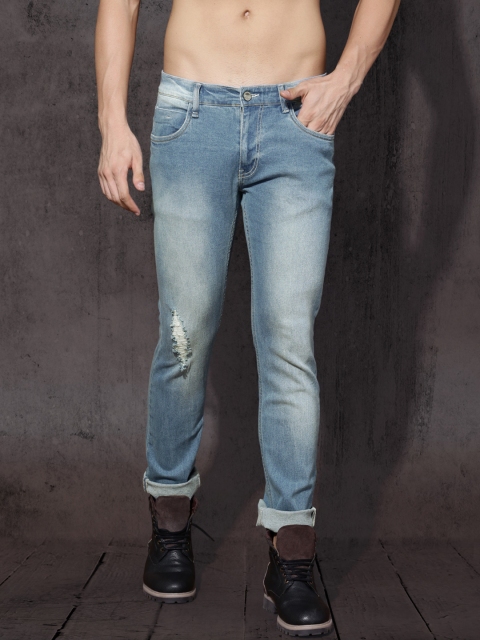 

Roadster Men Blue Skinny Fit Mid-Rise Mildly Distressed Stretchable Jeans