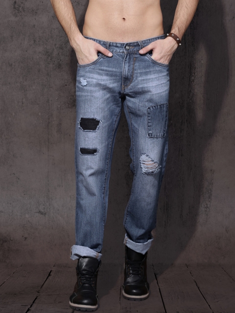 

RDSTR Men Blue Slim Fit Mid-Rise Mildly Distressed Jeans