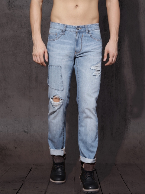 

Roadster Men Blue Slim Fit Mid-Rise Mildly Distressed Jeans