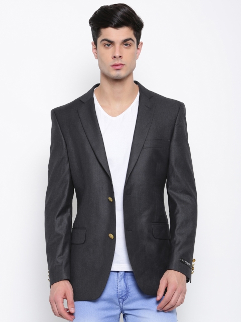 

U.S. Polo Assn. Charcoal Grey Single-Breasted Smart Casual Blazer