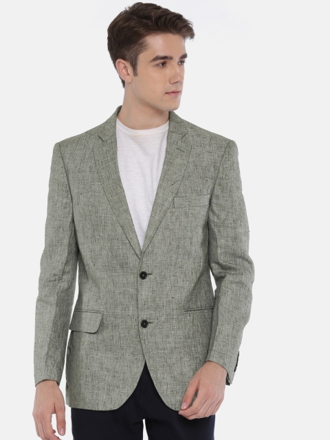 

U.S. Polo Assn. Men Grey Single-Breasted Smart Casual Blazer