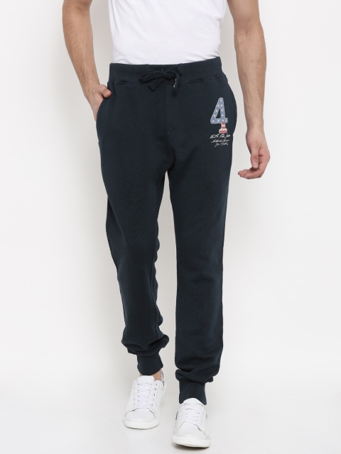 

U.S. Polo Assn. Denim Co. Men Navy Regular Fit Solid Joggers, Navy blue