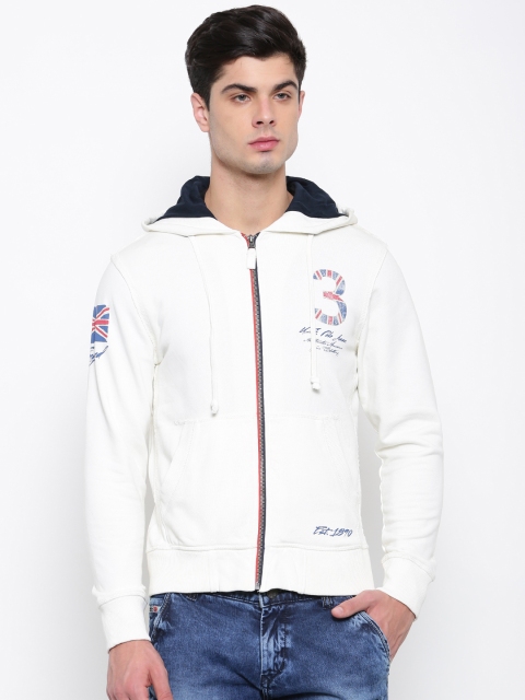 

U.S. Polo Assn. Denim Co. Men White Solid Sweatshirt