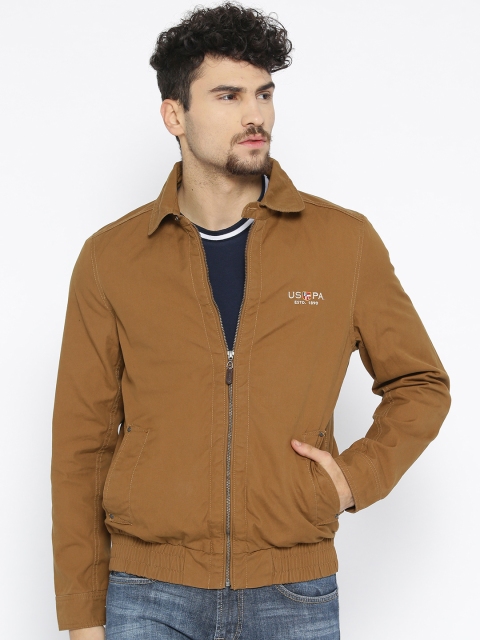 

U.S. Polo Assn. Denim Co. Men Brown Solid Bomber Jacket