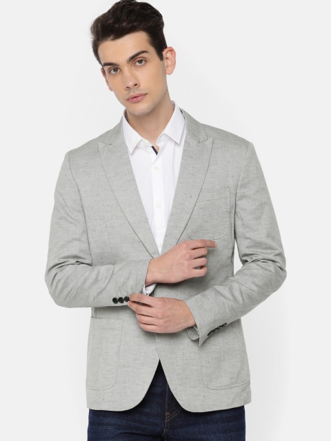 

U.S. Polo Assn. Men Grey Solid Regular Fit Blazers