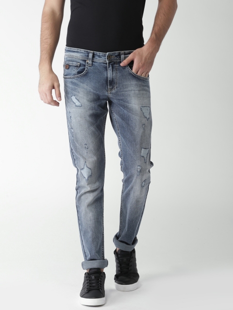 Celio Men Blue Slim Fit Mid-Rise Mildly Distressed Stretchable Jeans available at myntra for Rs.1799
