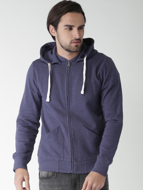 

Celio Men Navy Blue Solid Hooded Sweatshirt
