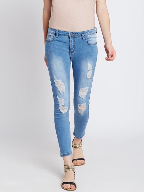 

COVER STORY Women Blue Mildly Distressed Stretchable Jeans