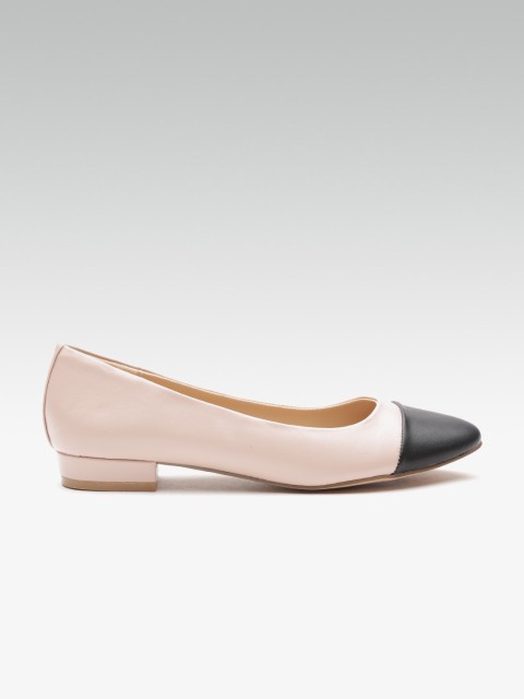

DOROTHY PERKINS Women Nude-Coloured & Black Ballerinas