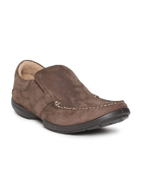 

Woodland Men Brown Leather Loafers