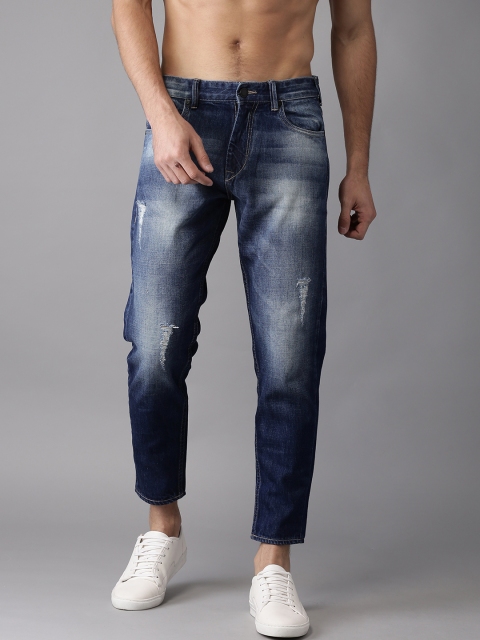 

HERE&NOW Men Blue Slim Fit Mid-Rise Mildly Distressed Jeans