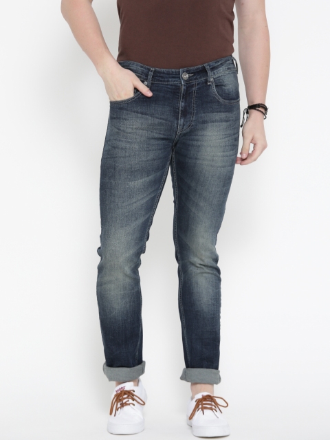 

Pepe Jeans Men Blue Regular Fit Mid-Rise Clean Look Stretchable Jeans