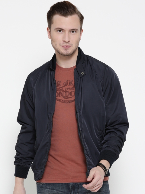 

Pepe Jeans Men Navy Solid Bomber Jacket, Navy blue