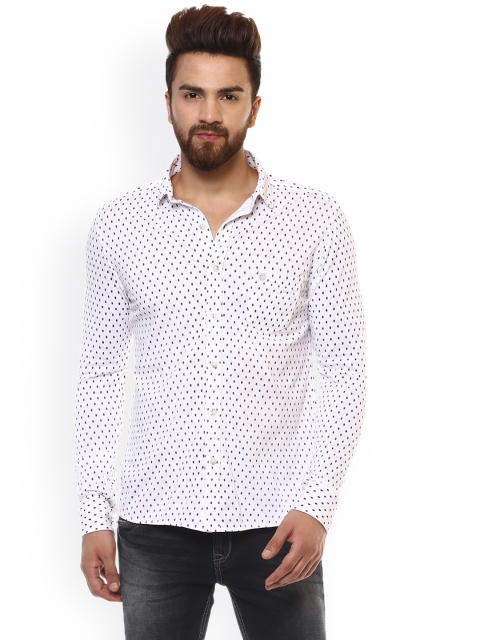 

Mufti Men White Slim Fit Printed Casual Shirt