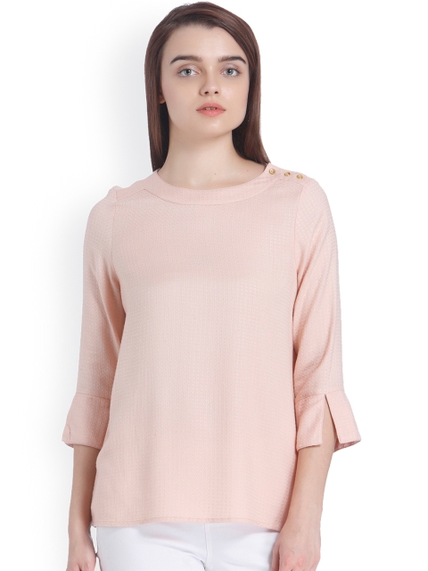 

Vero Moda Women Pink Self Design Top