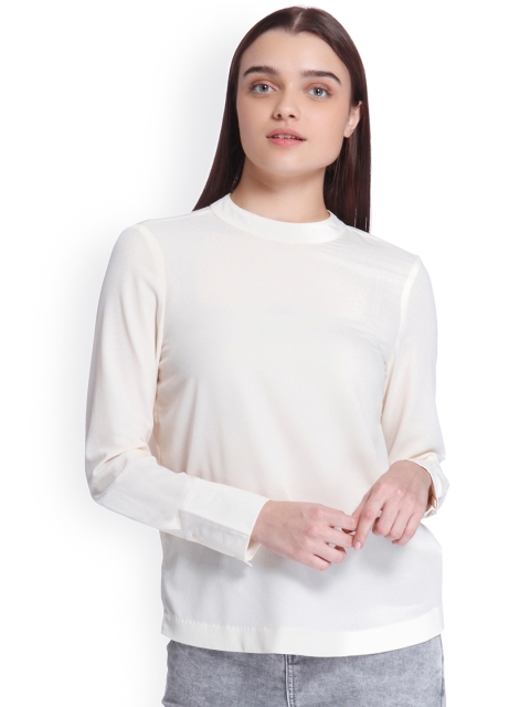 

Vero Moda Women Beige Solid Top