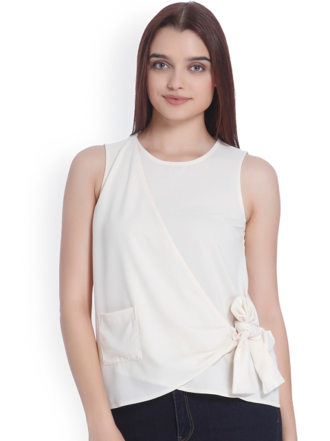 

Vero Moda Women Cream-Coloured Solid Top