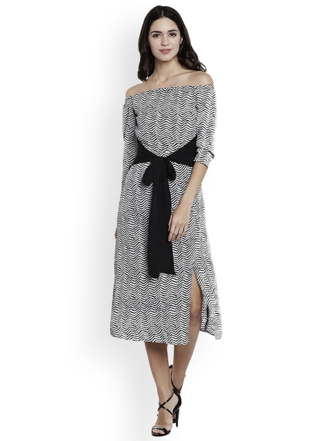 

Athena Women Black Printed Sheath Dress
