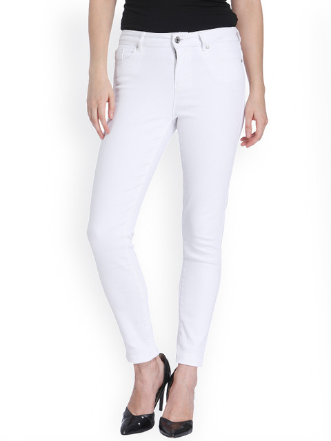 

Vero Moda Women White Slim Fit Mid-Rise Clean Look Stretchable Jeans