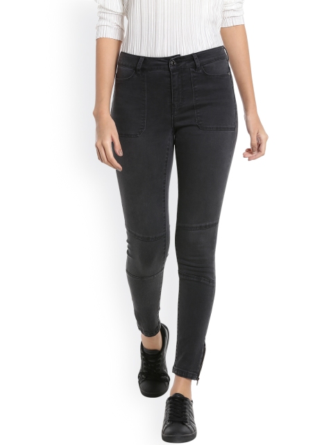 

Vero Moda Women Black Slim Fit Mid-Rise Clean Look Stretchable Jeans