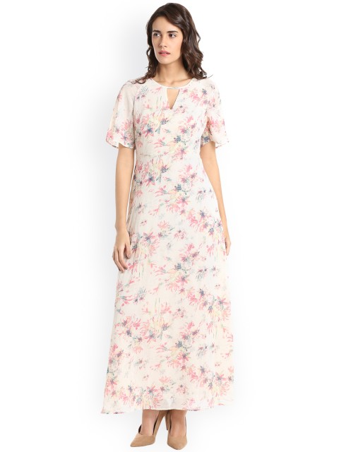 

Vero Moda Women Off-White Printed Maxi Dress