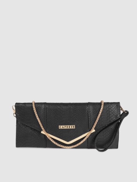 

Caprese Black Textured Purse Clutch