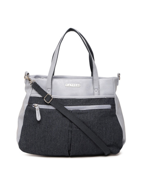 

Caprese Grey & Navy Colourblocked Handheld Bag